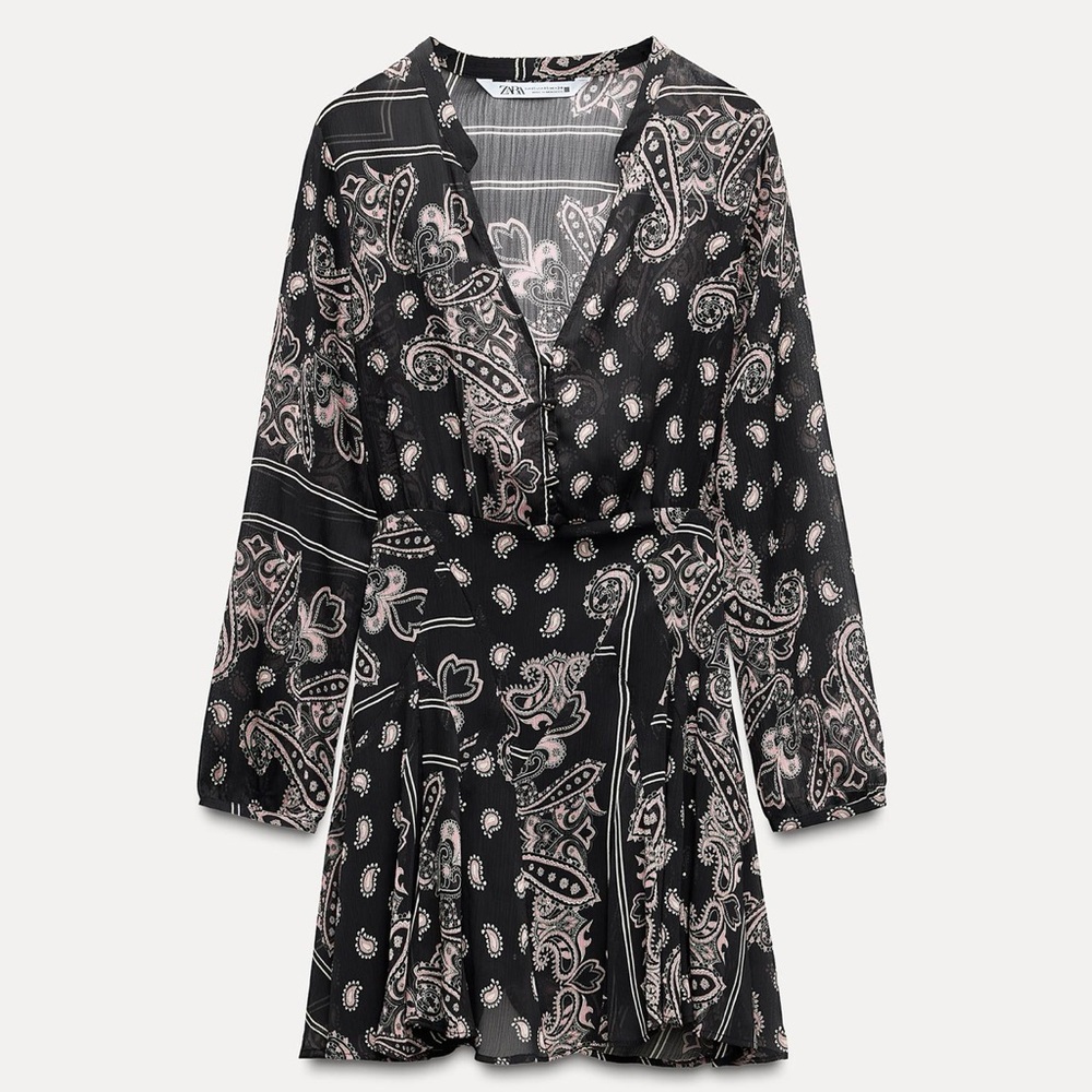 NWT Zara Printed Minidress